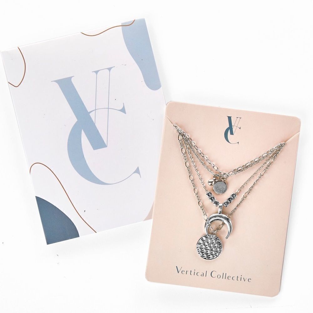 Vertical Collective Celestial Lariat Layered Necklace •NWT•